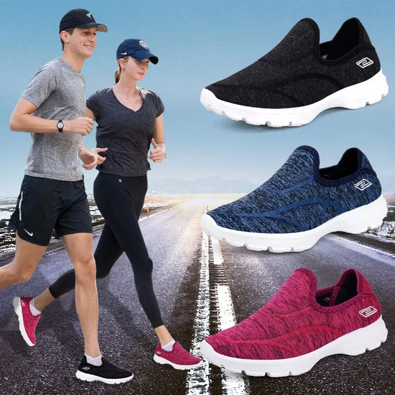 Кроссовки Женская обувь Модель 2020 года Слипоны Однотонная дышащая повседневная