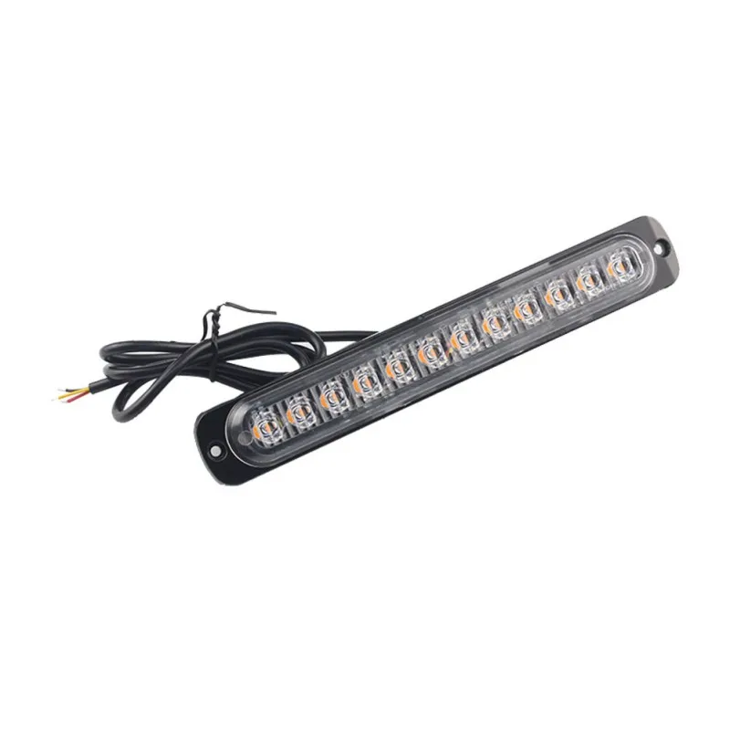 4x12LED Янтарный Белый стробоскоп свет грузовик опасности вспышка маяка предупреждающий аварийный свет 12-24 В