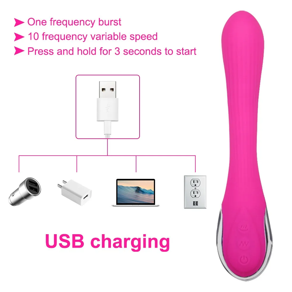 10 режимов вибратор точки G Стимулятор клитора секс игрушка для женщин Женский