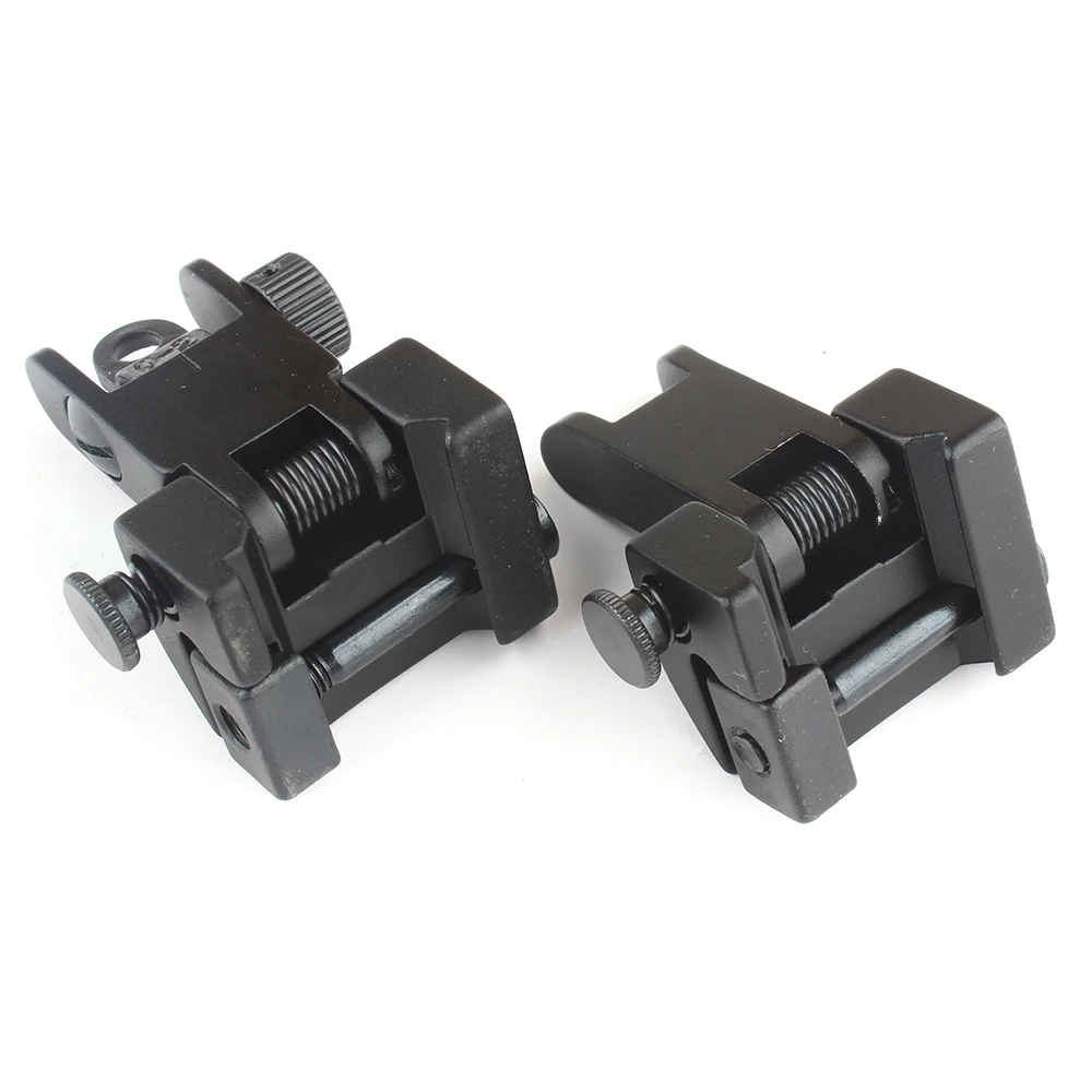 Tactical Troy HK Style Front&ampRear Sight Folding Battle Black Iron Sights Set for Airsoft AR-15 M16 Rail | Спорт и развлечения
