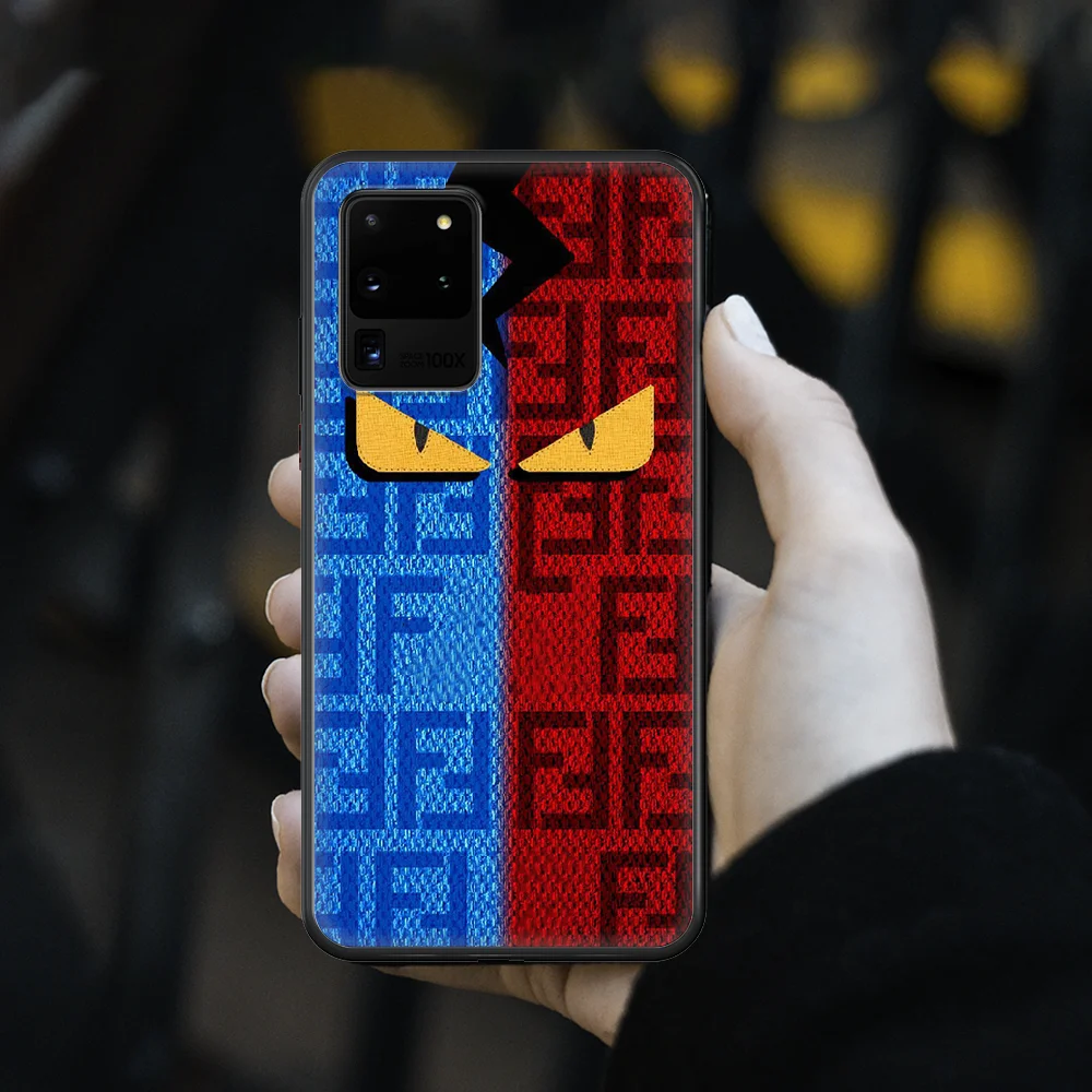 

Italian Luxury Brand Phone Case cover hull For SamSung Galaxy S 5 6 7 8 9 10 20 Edge Plus E Lite Ultra black Cover 3D Back