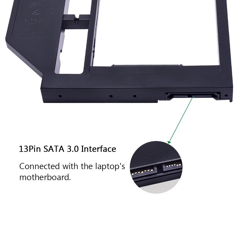 CHIPAL пластик Универсальный SATA 3 0 2nd HDD Caddy 12 7 мм для 2 5 'ƈ ТБ жесткий диск SSD корпус