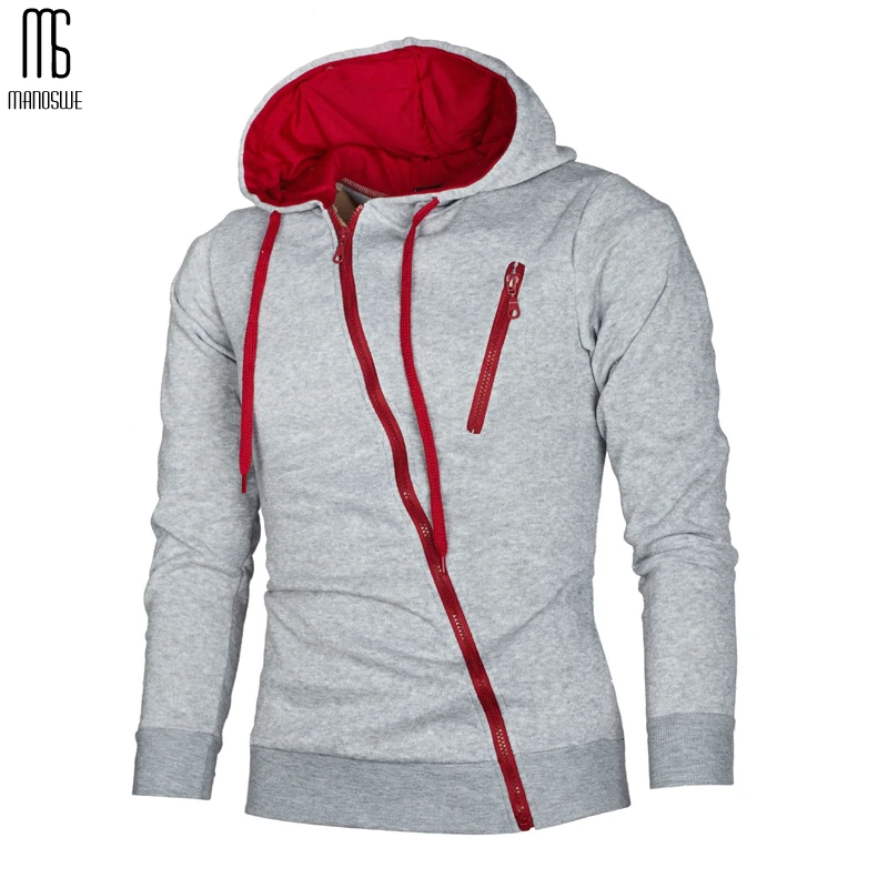Мужская толстовка на молнии Manoswe повседневная приталенная однотонная Толстовка