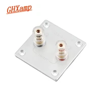 ghxamp 2 bit audio speaker terminal square copper binding post loudspeaker box wiring terminal board 5757mm accessories 1pc