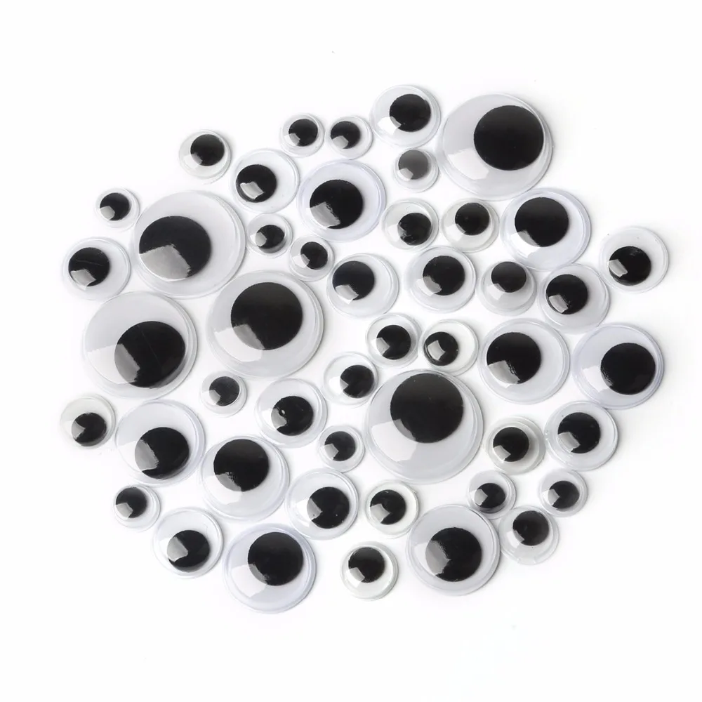 

Mixed 6/8/10/12/15/20mm Self-adhesive Moving Eyes For Toys Dolls Wiggly Eyes DIY Scrapbook Accessories