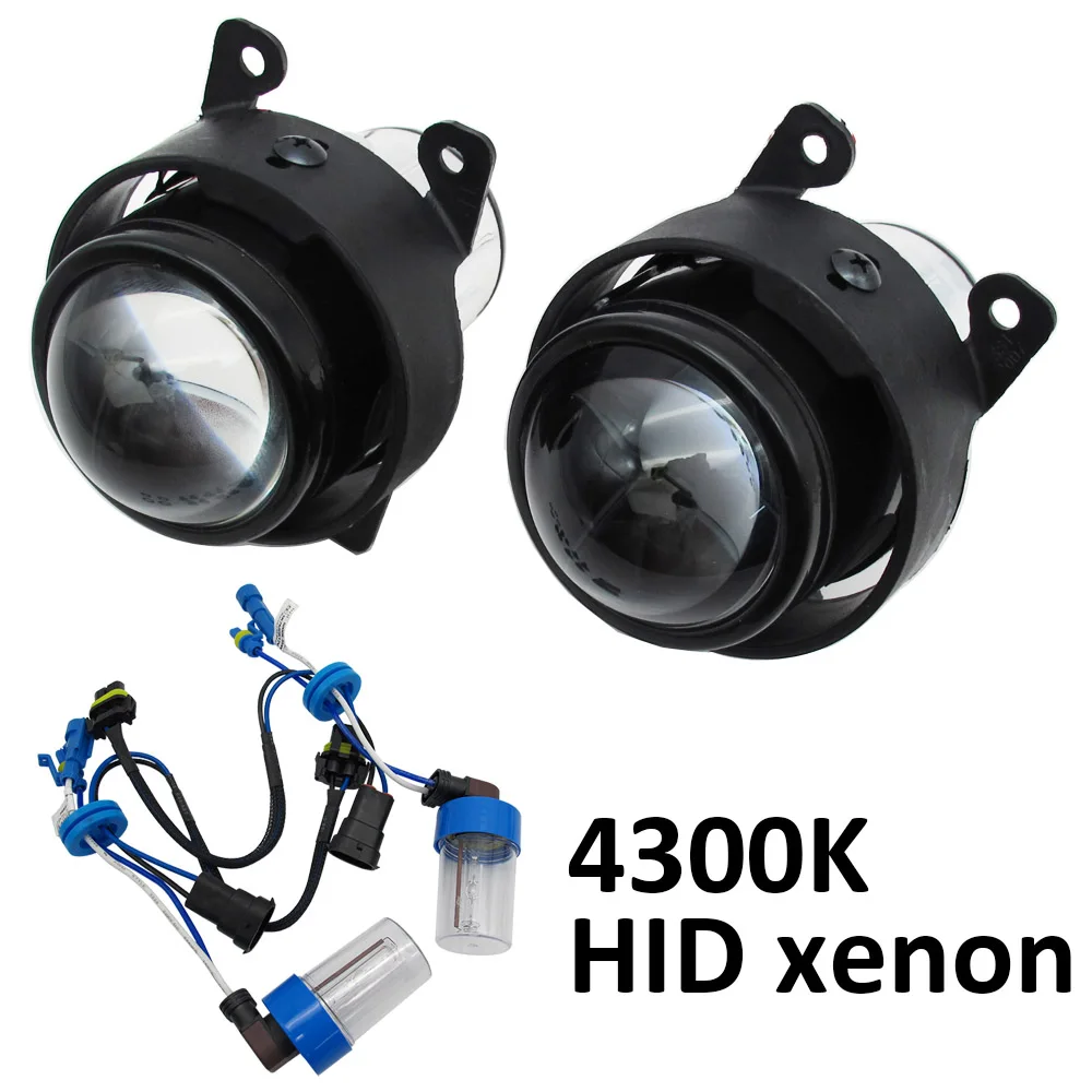 4300k white yellow Автомобильный стиль 2,5 дюйма линзы проектора bi xenon комплект H11 лампы кристально чистые Противотуманные фары для Jeep Cherokee противотуманные фары - Цвет: 4300k white yellow