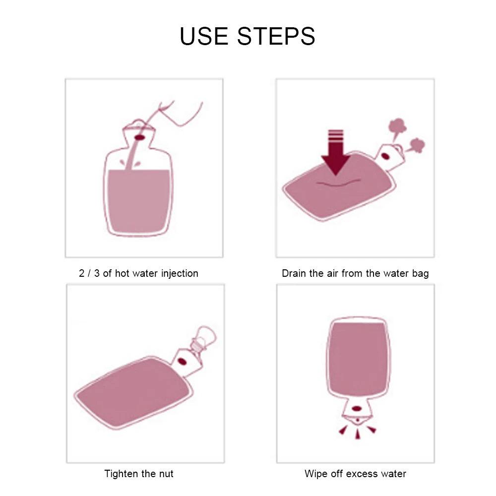 1000/2000 мл сумка для горячей воды женщин теплый живот руки и ноги с крышкой зимняя