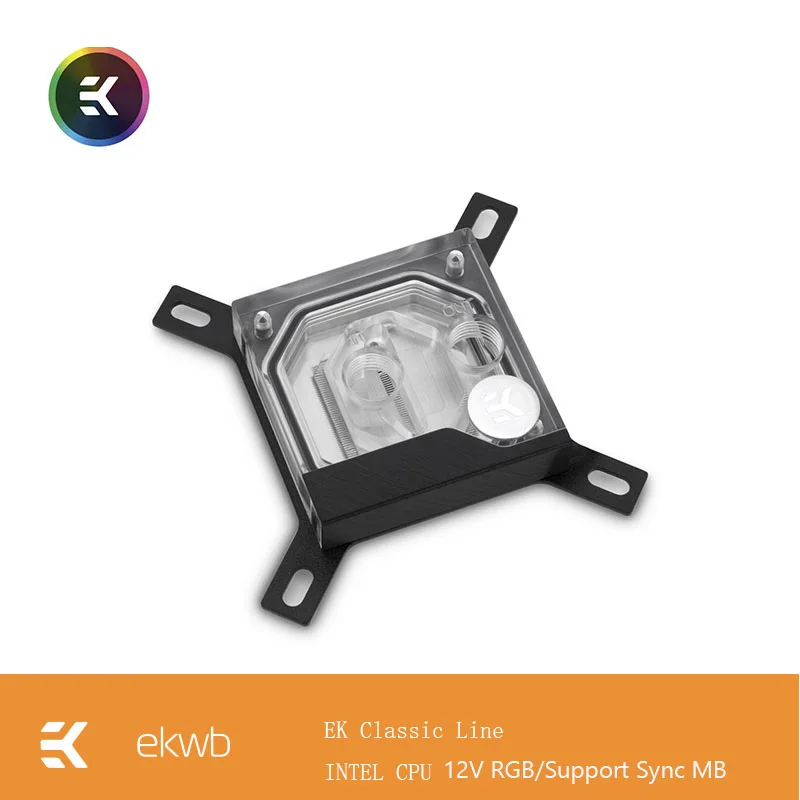 EK-Supremacy, классический водоблок для процессора Intel 115x2011 2066, 12 В, RGB, 4pin, светильник, полоса, никель+ Плекси, кулер для процессора