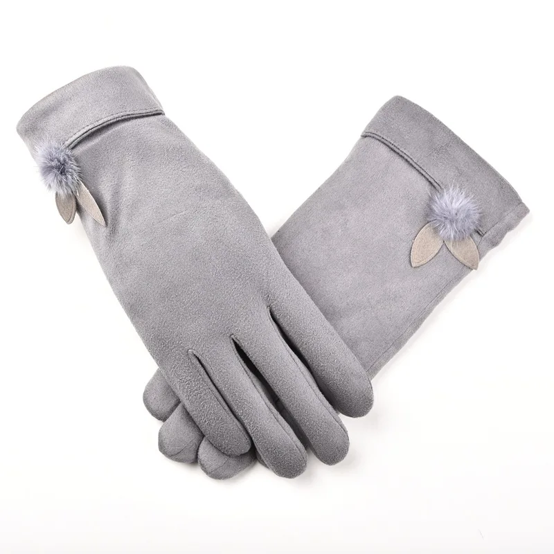 

Winter Hand Gloves For Women Touch Screen glove Girls Faux Fur Full Finger Mittens Lady Winter Thick Warm Cycling Driving Glove