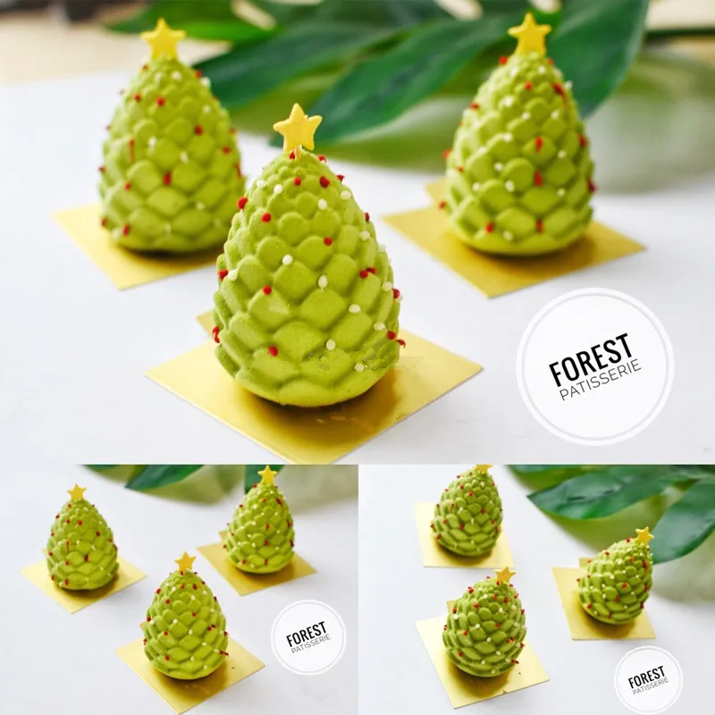 Новые 8 отверстий 3D Pinecones формы инструменты для украшения Рождественского торта
