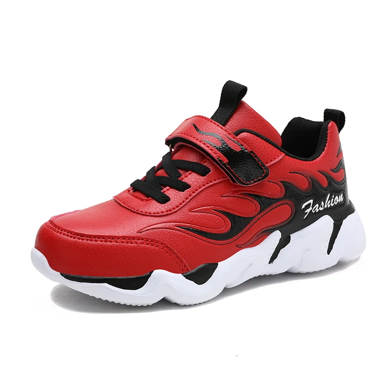 Leather Boys Sneakers For Children Shoes Kids Sneakers Girls Casual Shoes Anti-slippery Running Sport Hook&Loop sapato infantil