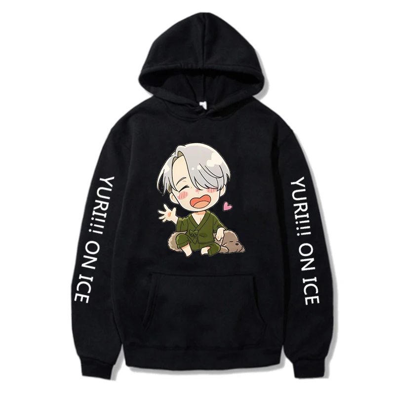 

Милые толстовки Victor Nikiforov и Katsuki, японское аниме Yuri на льду, простой цвет