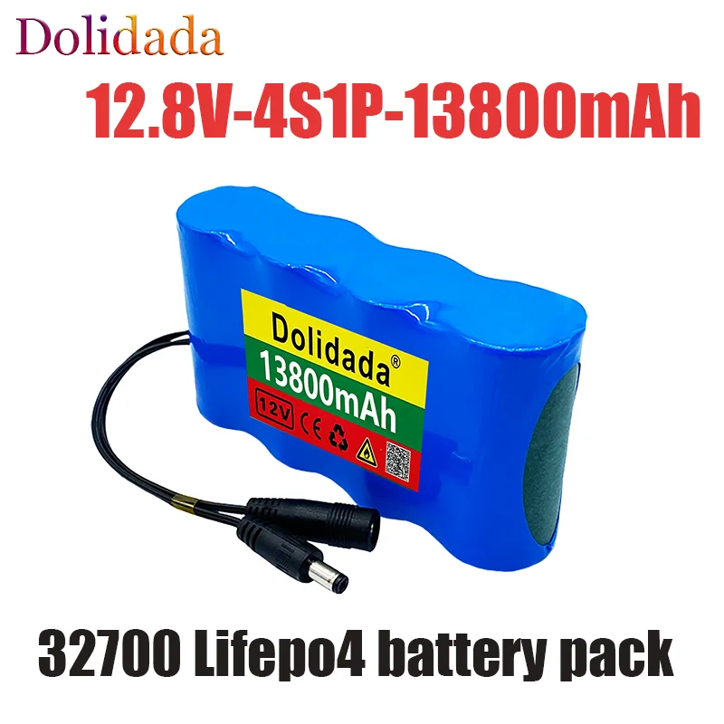 

32700 Lifepo4 Battery Pack 4S1P 12.8V 13.8Ah with 4S 40A Balanced BMS for Electric Boat and Uninterrupted Power Supply 12V