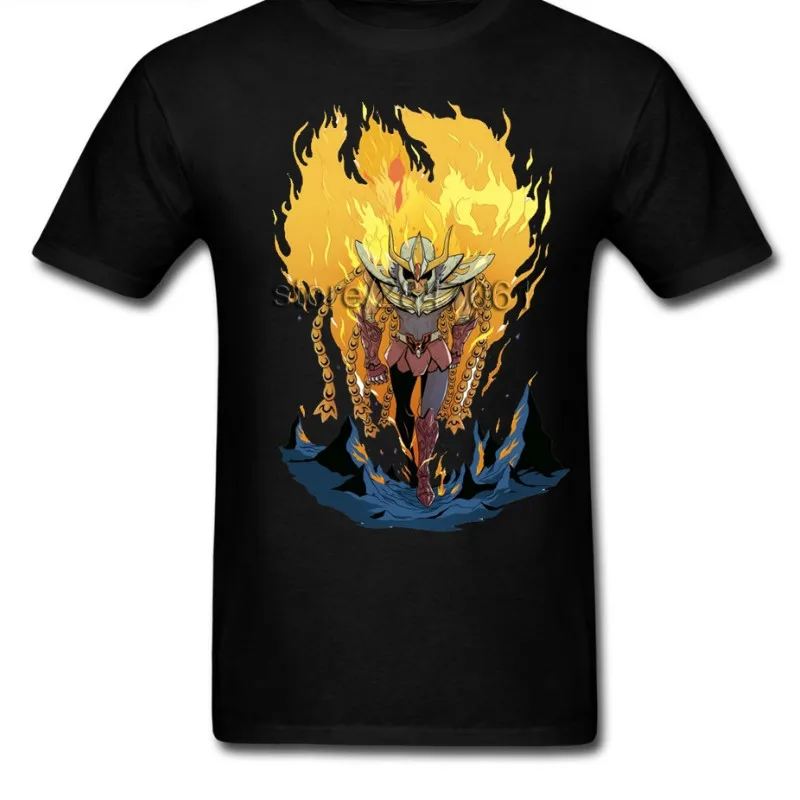 Футболка с короткими рукавами в стиле Святого Сейя Феникса и зодиака простые