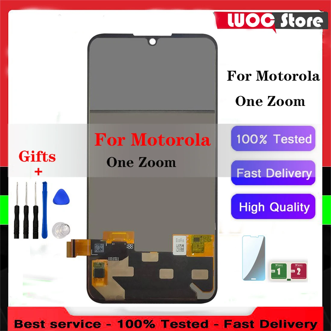 

6.39'' Super LCD Display for Motorola Moto One Zoom Touch Screen Digitizer Assembly Replacement Parts for Moto One Pro XT2010