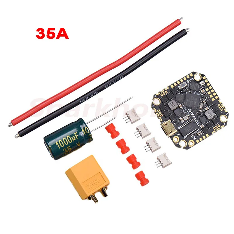 JHEMCU actualizado GHF411AIO Pro 25A 35A F4 OSD controlador de vuelo construido en 4in1 25A/35A CES JHEF411 Firmware BLheli_S 2-6S Lipo RC-3