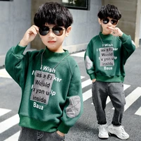 boys spring and autumn clothes 2021 new spring and autumn letter fashion boys long sleeve childrens autumn top 7 12 years