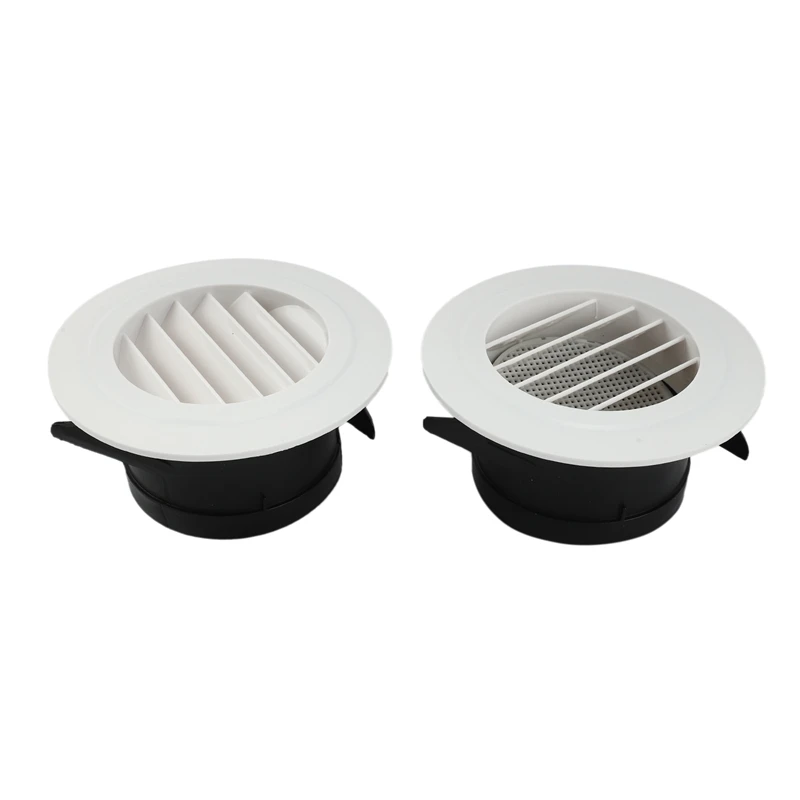 

2 Pieces 4 Inch Air Vent Louver, Air Grill Cover with Built-In a Fly Screen for Bathroom Office Home