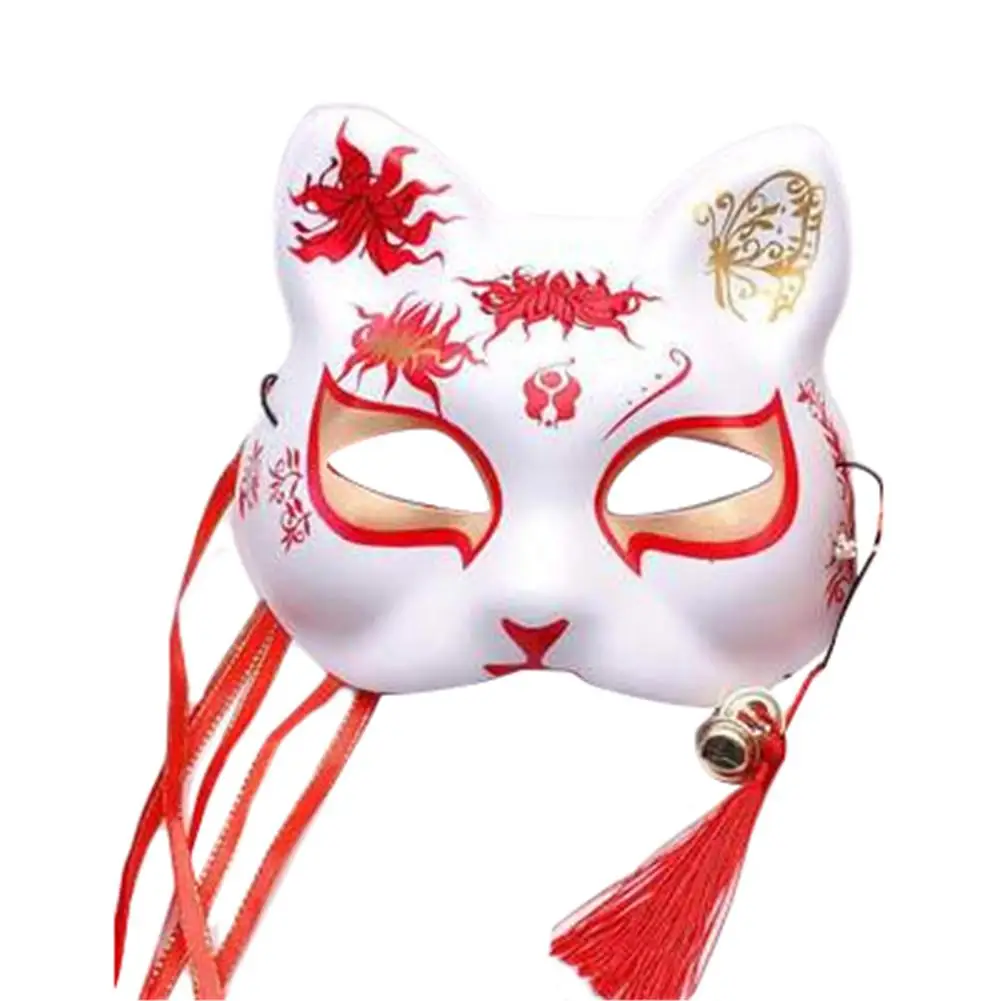 Маскарадная маска на Хэллоуин с изображением лисы ручной росписью японский для