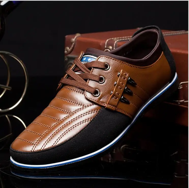 Мужские туфли из натуральной кожи с эластичным ремешком | Обувь