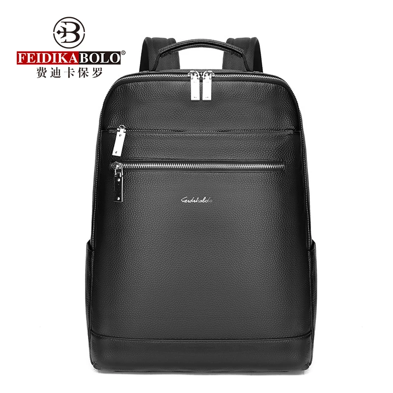 Cow Leather Large Business Travel Backpack Genuine Leather Men's Backpack Fashion Cow Leather Backpacks College School Men Bag