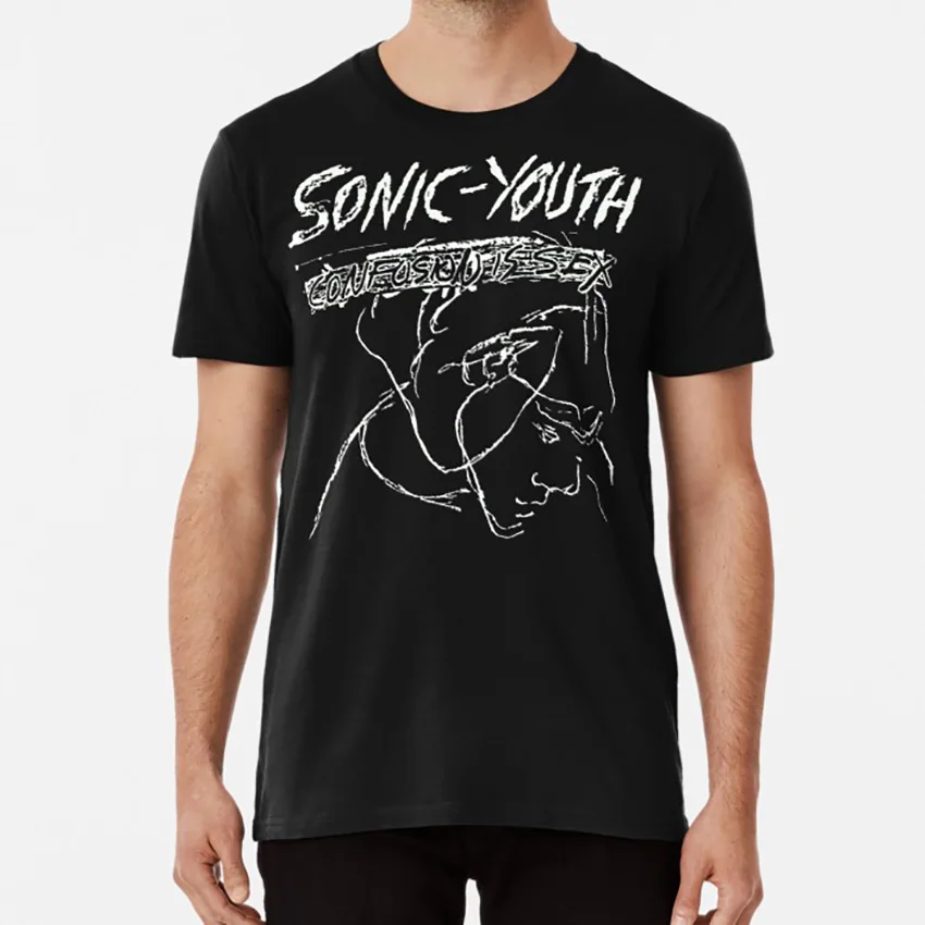Черный Путаница пола(Sonic Youth) футболка Нью-Йорк без волна инди-рок шум футболки с изображением динозавра и надписью «Рок» квадрокоптера RC jr Лебеди Velvet Underground - Цвет: Черный