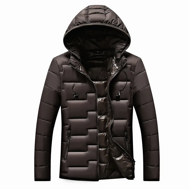 BOLUBAO модный мужской парка зимняя Для мужчин удобные ветрозащитные парки куртка Для мужчин однотонный Цвет Портативный гарнитура куртки-парки - Цвет: Coffee
