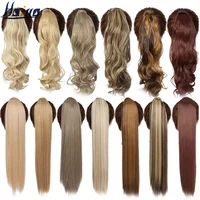 hairro 1723 long straight ponytail wrap around ponytail clip in hair extensions natural hairpiece headwear synthetic hair