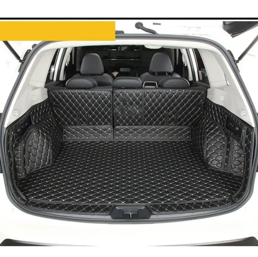 for Fiber Leather Car Trunk Mat Cargo Liner for Subaru Xv 2018 2019 2020 Rug Carpet Interior Accessories Sticker