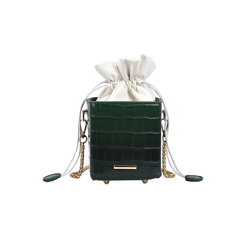 

Stone Pattern Mini Box Design PU Leather Crossbody Bags For Women 2021 Luxury Chain Shoulder Handbags Ladies Lipstick Purses