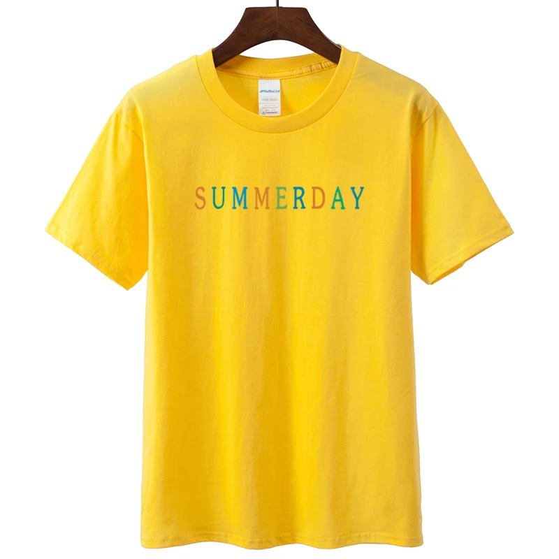 

Harajuku Schoolgirl Oversize T Shirt Tops Summer Letter Print Korean Loose Style T-shirt White Yellow Tops
