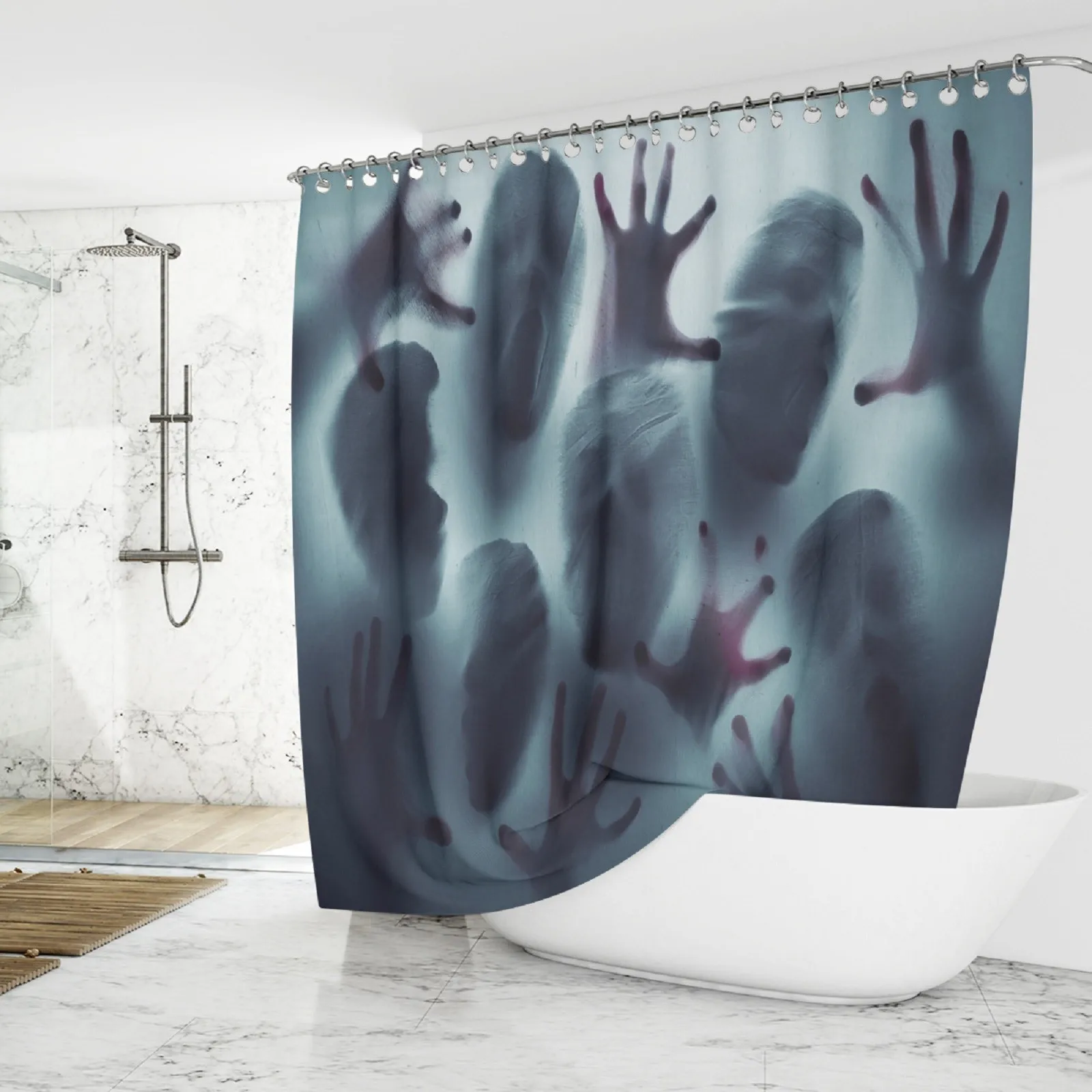 Halloween Shower Curtain Window Curtains Horror Bloody Hands Bathroom For Decor 180*180cm G2 | Дом и сад