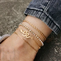 boho anklet foot multi layer crystal chain snake pendant ankle summer bracelet charm sandals barefoot beach foot bridal jewelry