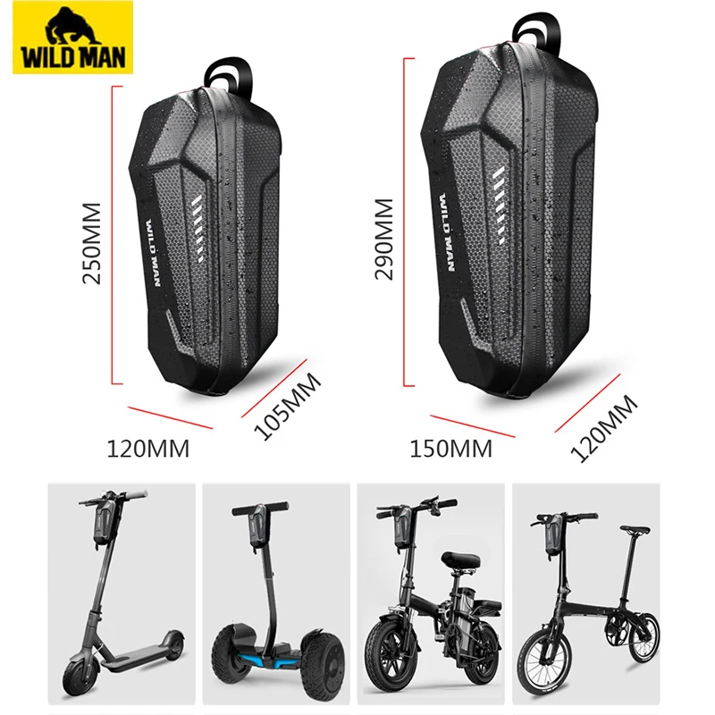 

WILD MAN Rainproof Multifunctional Folding Bike Bag Bicycle Handlebar Bag Panniers EVA Hard Shell Front Cycling Bag Accessories