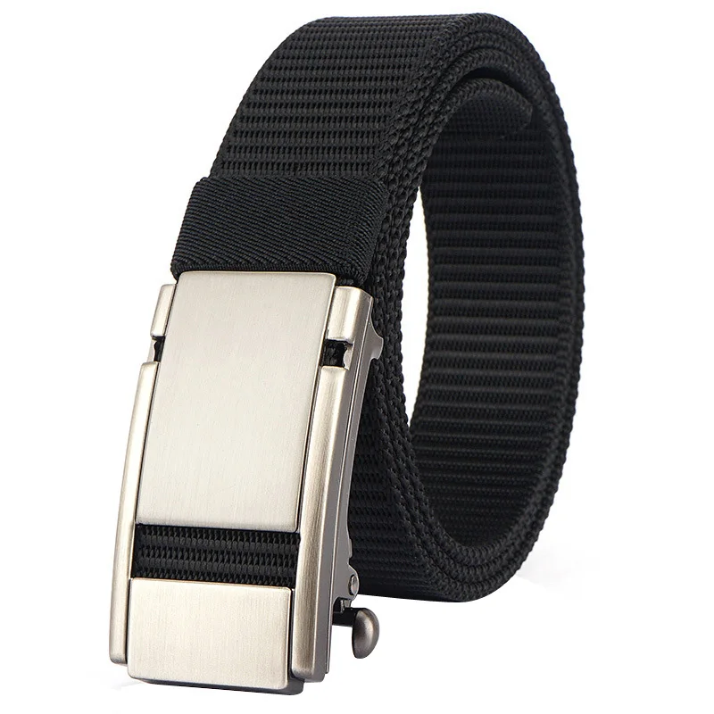 

Hot Selling New Unisex Belts Quality Nylon Alloy Automatic Buckle Belts Casual Breathable Nylon Men Belts