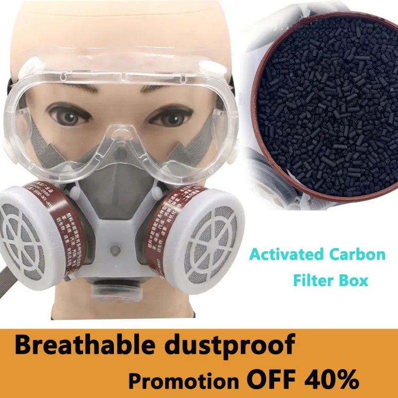 

Industrial Gas Mask Spray Paint Decoration Polishing Pesticide Chemical Dust-Proof Gas Mask Formaldehyde Protection