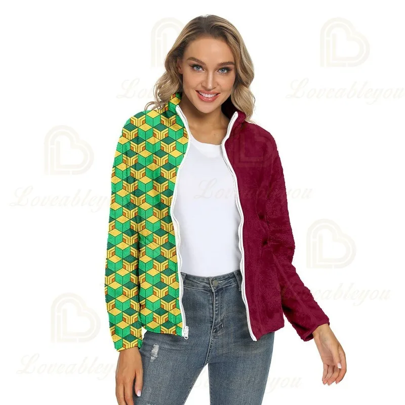 

Anime Demon Slayer Kimetsu No Yaiba Tanjiro Kamado Nezuko Cosplay Men Zipper Jackets Sweatshirts Halloween Costumes For Women