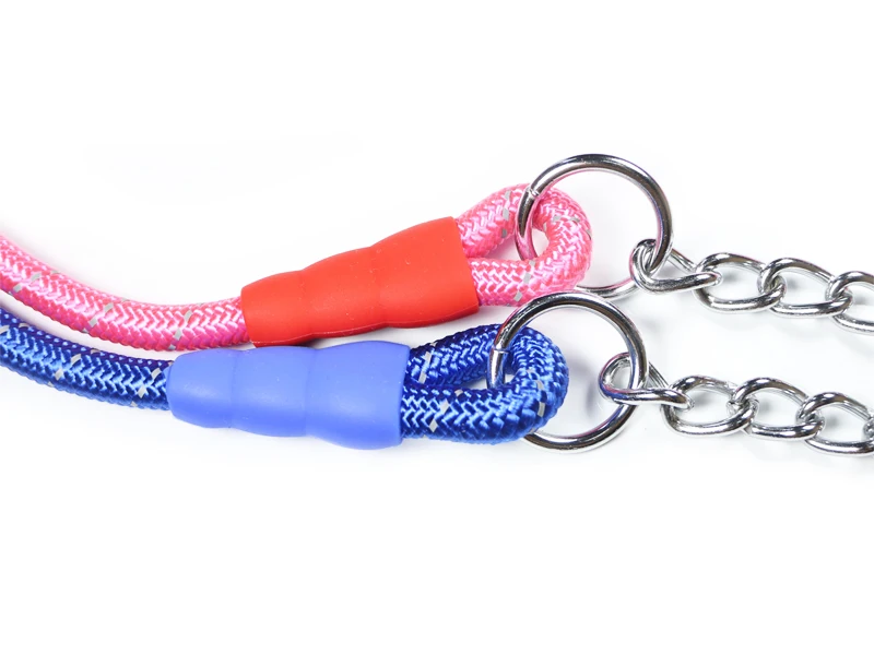 Dog Leash Nylon Durable Material Adjustable Reflective Metal Stainless Steel Chain For Small Medium Large Pets Accessories | Дом и сад
