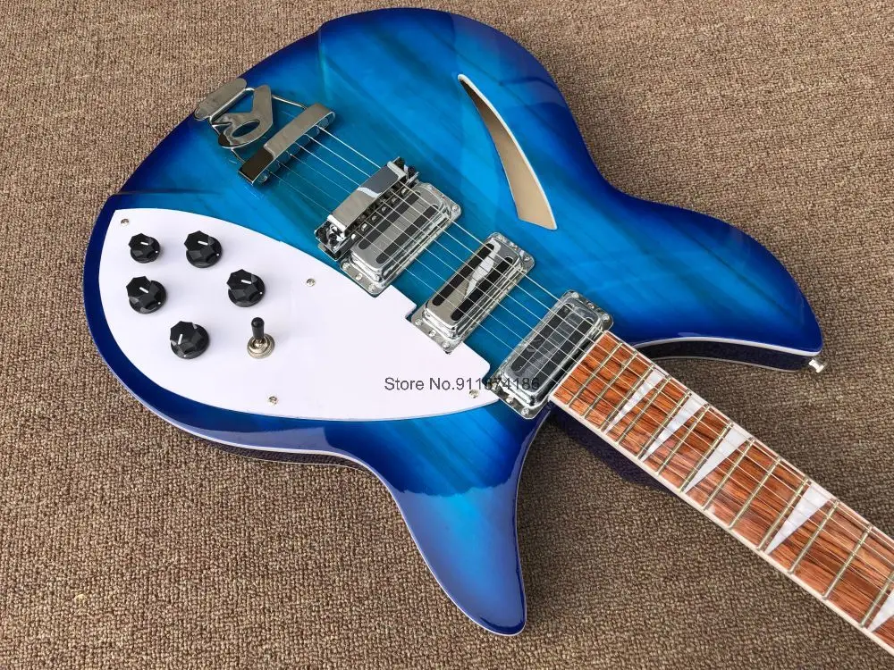 6 Строки Электрогитары Ricken 360 Син липа тела Топ &amp Назад переплетов и гриф из