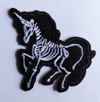 hot dark skeleton ghost unicorn horror fairy tale animal jacket shirt iron on patch %e2%89%88 7 6 cm