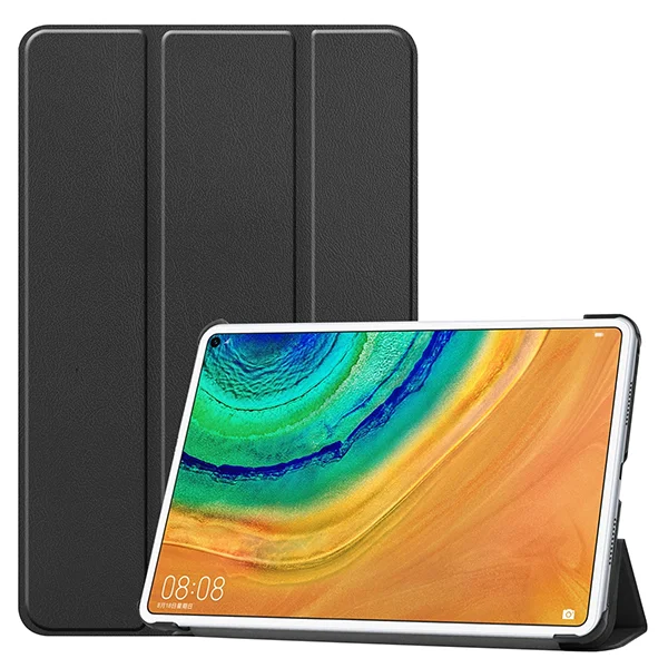

For Huawei MatePad Pro 10.8 Pu Leather Protective Shell New Ultra Slim Lightweight Stand Tablet tri-fold Smart Cover Skin case