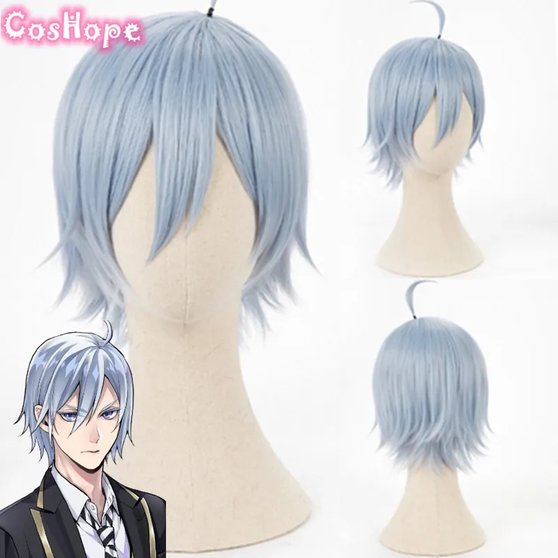 Парик для косплея из витой страны Wonderland серебристого цвета короткий парик