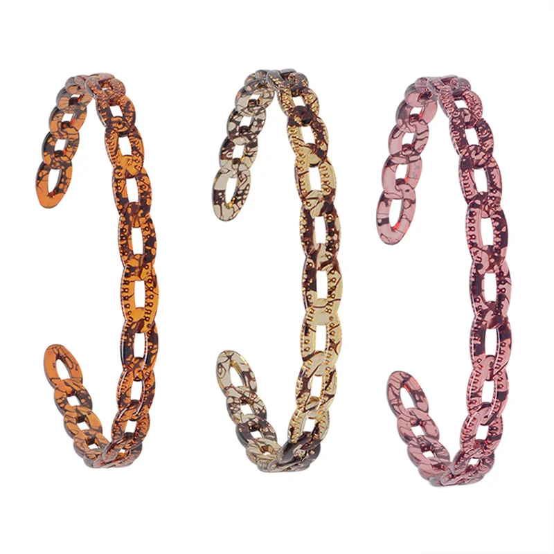 Обруч для волос U образный с вырезами повязка на голову в форме буквы пластиковая