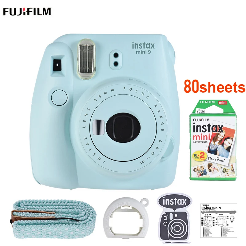 Новинка 5 цветов Fujifilm Instax Mini 9 мгновенная камера фото камера+ 80 листов фотобумага Аксессуары для фотографии