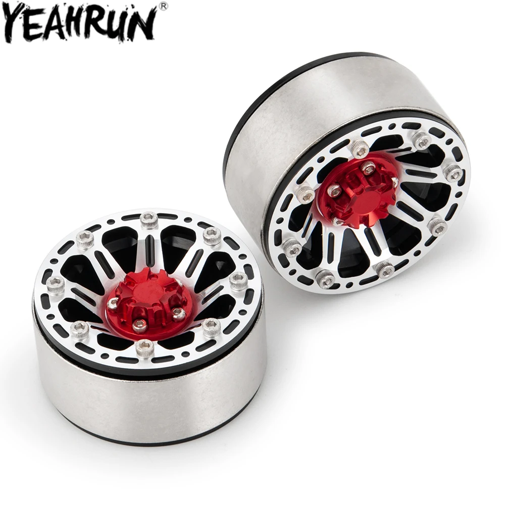 

YEAHRUN, 1,9 дюйма, сверхмощные ступицы колеса, 8 спиц, колесные диски Beadlock для 1/10 Axial SCX10 CC01 D90, шины колесо радиоуправляемого автомобиля