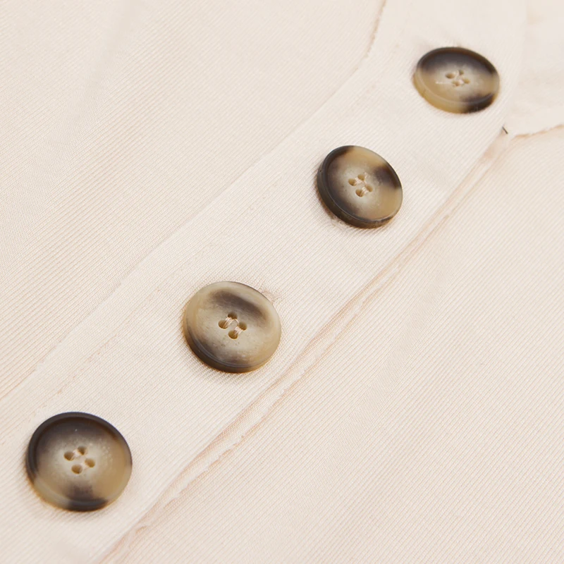 

Women Plunge V Neck Button Up Top