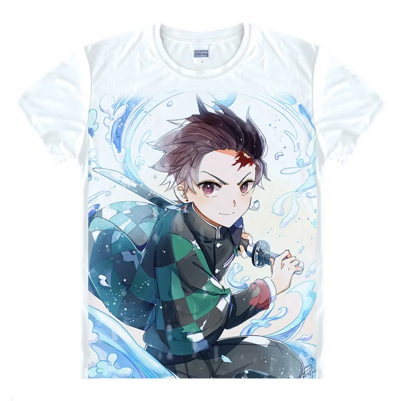 1 шт. Kimetsu no Yaiba модные футболки с аниме Повседневная футболка летняя короткими
