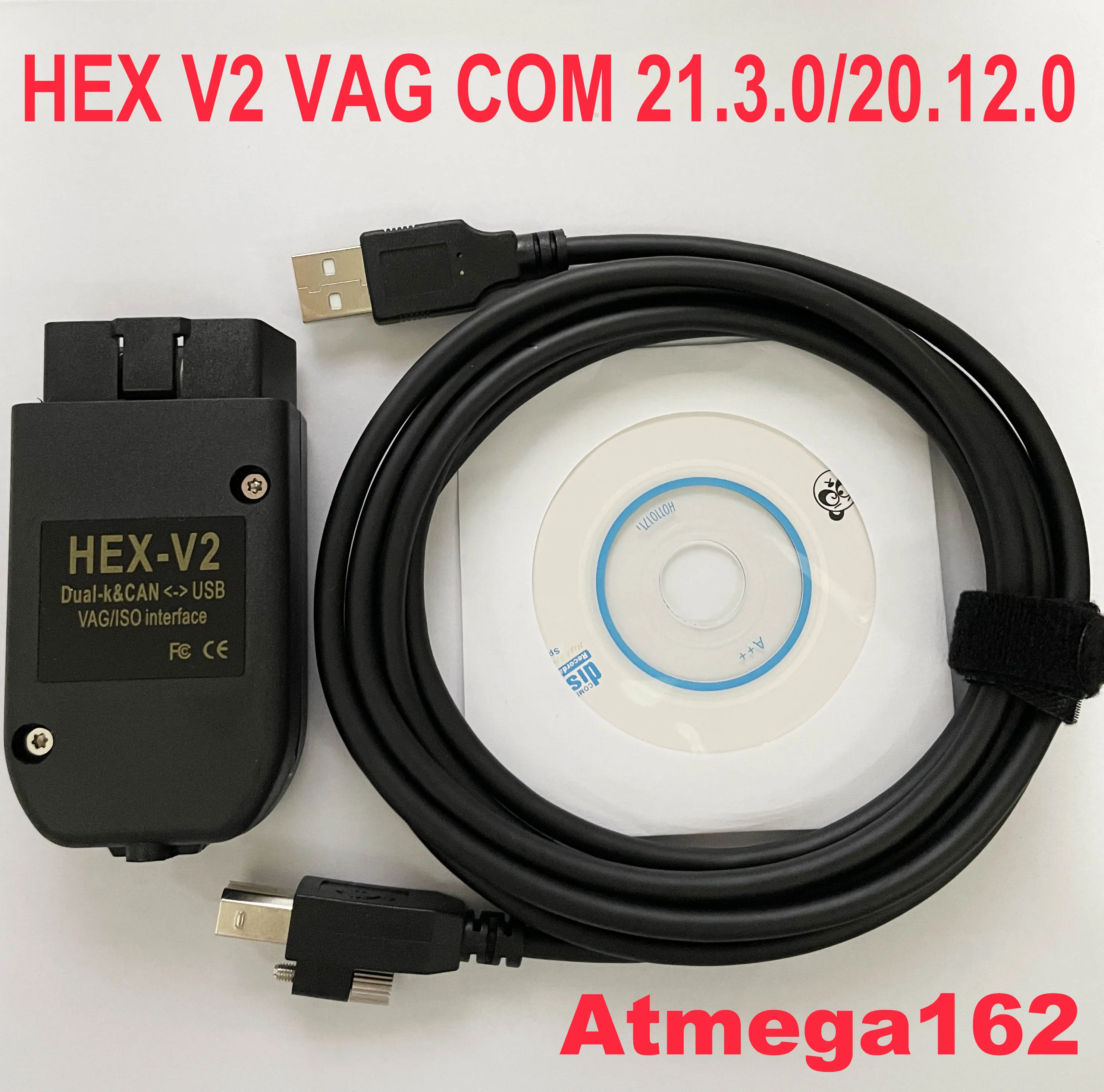 2021 Popolar HEX V2 Obd2 сканер VAGCOM 21.3.0 VAG COM 20 12 для VW AUDI Skoda Seat ATMEGA162 + 16V8 FT232RQ|Диагностические
