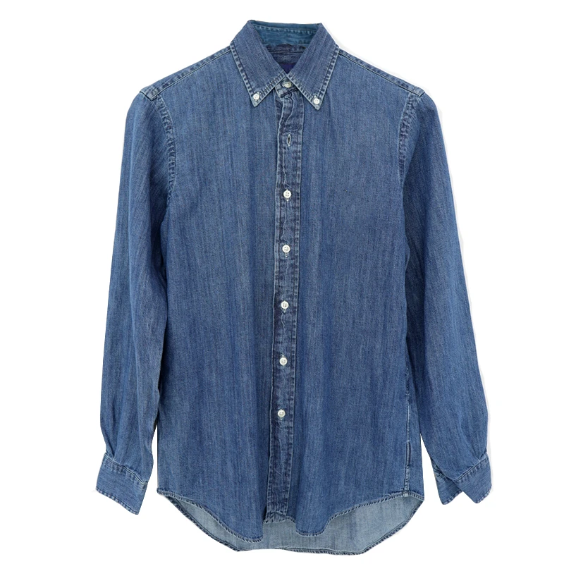 

Women Multicolor Small Horse Polo Cotton Denim Shirt Camisa Masculina Lady Long Sleeve Shirts Female Fashion Casual Chemise
