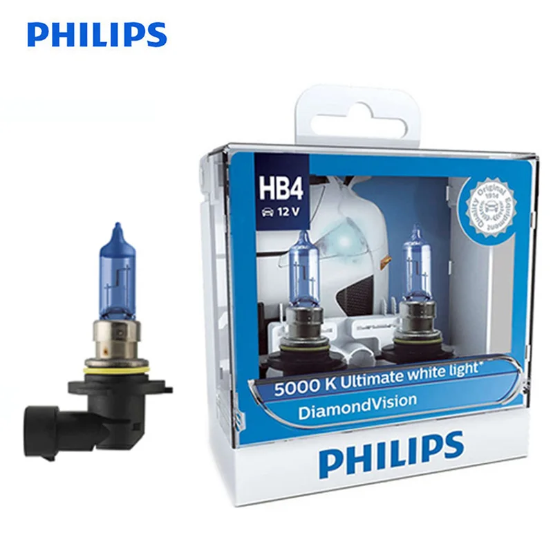 Лампы галогенные Philips HB4 9006 12 в 55 вт 5000 к 100% к|Лампы для автомобильных фар